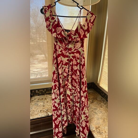 Topshop Floral Red Dress - Picture 6 of 6